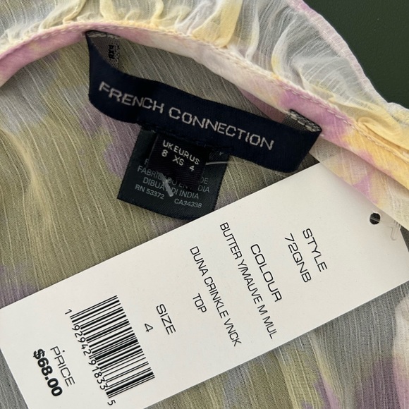 French Connection | Frill Tie Dye Blouse Tank XS - Picture 4 of 4